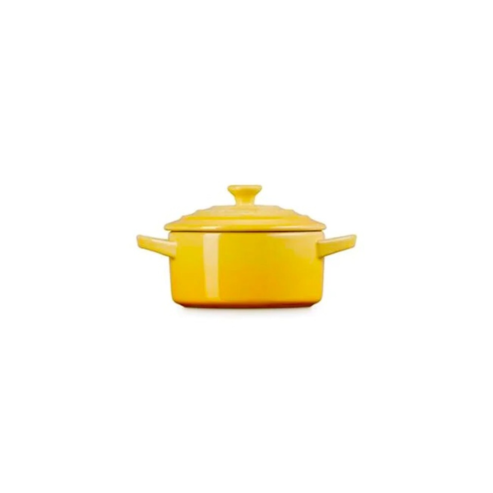 NEW IN Box Le Creuset Cocotte 8 oz Soleil Yellow Stoneware